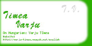 timea varju business card